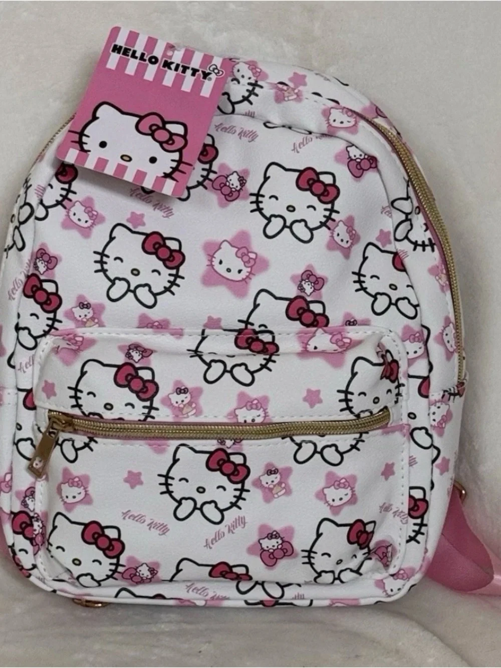 Hello Kitty Faux Pebbled Leather Mini Backpack